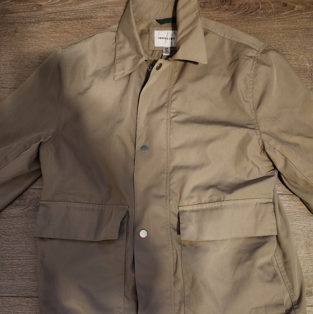 Industry Republic Clothing Touring Jacket Men's Small Beige NWT Button MSRP $135